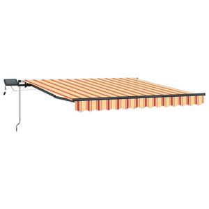 vidaXL Auvent r&eacute;tractable Jaune et Orange 350 x 250 cm