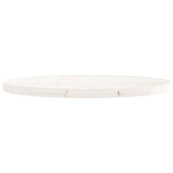vidaXL Dessus de table rond blanc &Oslash;70x3 cm bois de pin massif