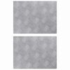 vidaXL Nez de marche 2 pc 40 x 30 cm Argent&eacute; Aluminium Rectangulaire