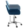 vidaXL Chaises pivotantes &agrave; manger lot de 2 Bleu Velours