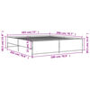 vidaXL Cadre de lit sans matelas ch&ecirc;ne fum&eacute; 180x200 cm