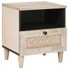 vidaXL Cabinet de chevet avec tiroir 2 pcs Beige 40 x 33 x 46 cm