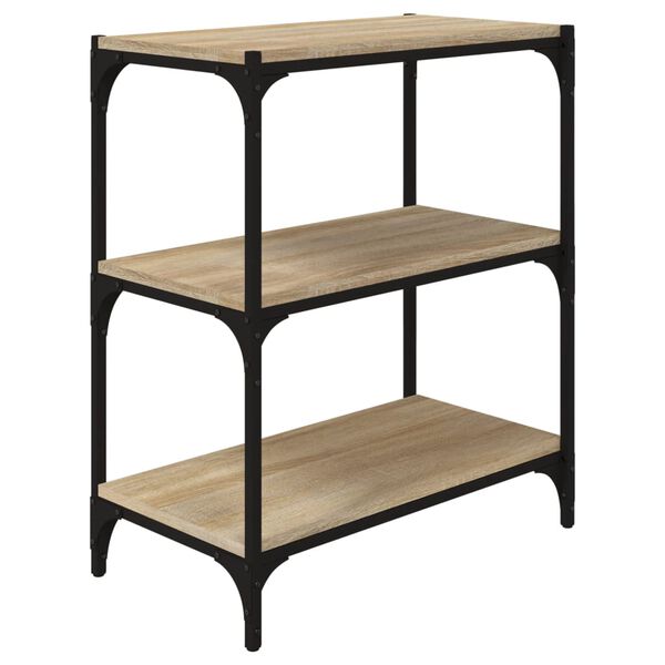 vidaXL Biblioth&egrave;que Ch&ecirc;ne Sonoma 60x33x70,5 cm Bois d'ing&eacute;nierie acier