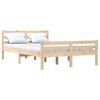 vidaXL Cadre de lit sans matelas bois massif 135x190 cm