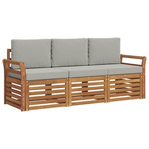 vidaXL Ensembles de canap&eacute;s avec coussin 3 pcs Gris Naturel et Clair