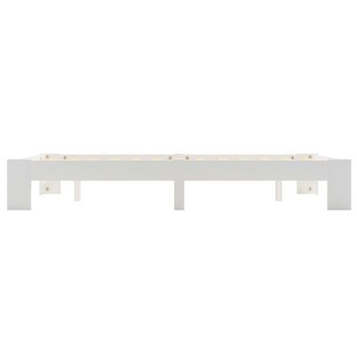 vidaXL Cadre de lit blanc bois de pin massif 140x200 cm