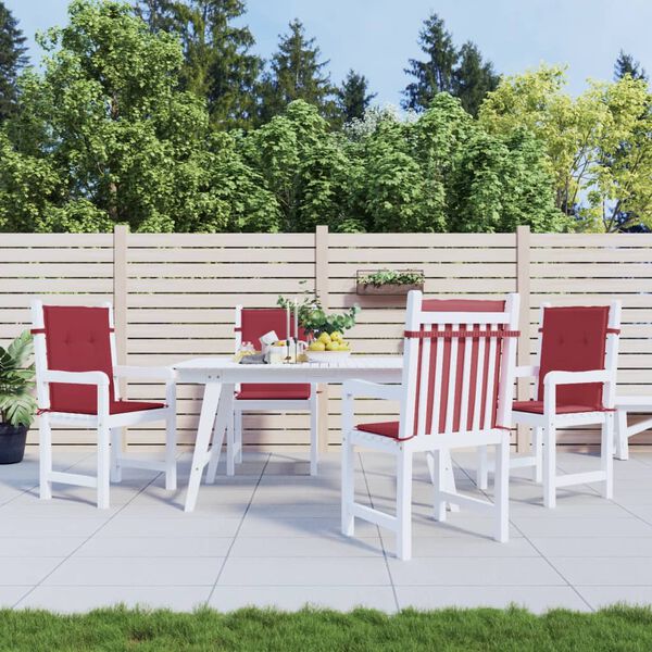 vidaXL Coussins de chaise de jardin &agrave; dossier bas lot de 4