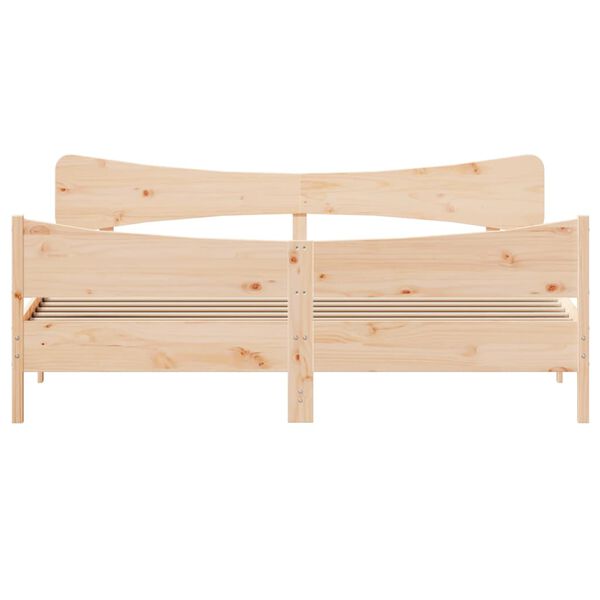 vidaXL Cadre de lit sans matelas 180x200 cm bois massif de pin