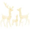 vidaXL Famille de rennes de d&eacute;coration Acrylique 300 LED blanc chaud