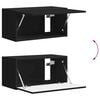vidaXL Ensemble meuble TV Montage mural 2 pcs Noir Bois d'ing&eacute;nierie