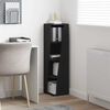 vidaXL Meuble d'angle Noir 27,5x27x102cm Bois d'ing&eacute;nierie
