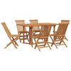 vidaXL Ensemble de salle &agrave; manger pour jardin 7 pcs Marron