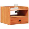 vidaXL Table de chevet avec tiroir 2 pcs Brun cire 38 x 36 x 29,5 cm