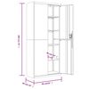 vidaXL Classeur blanc 90x40x200 cm acier