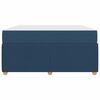 vidaXL Cadre de lit avec matelas Bleu 140 x 200 cm tissu