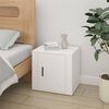 vidaXL Table de chevet Blanc 50x39x47 cm