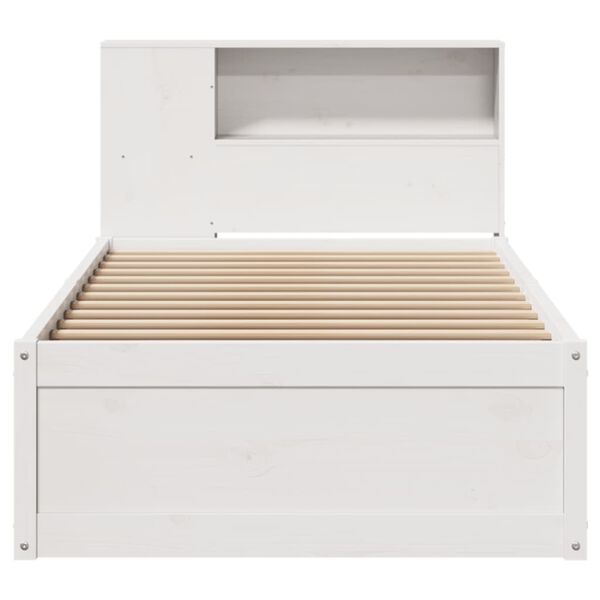 vidaXL Cadre de lit sans matelas blanc 75x190 cm bois de pin massif