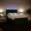 vidaXL Sommier &agrave; lattes de lit et matelas Vert fonc&eacute; 140x200cm Velours