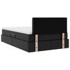 vidaXL Lit avec rangement et matelas Noir 120 x 190 cm Simili cuir