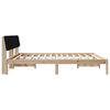 vidaXL Cadre de lit Marron et noir 200 x 200 cm Bois massif en pin