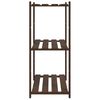 vidaXL Support de rangement à 3 niveaux marron 80x38x90 cm bois de pin