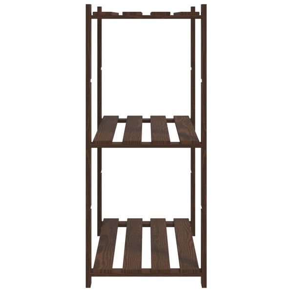 vidaXL Support de rangement à 3 niveaux marron 80x38x90 cm bois de pin