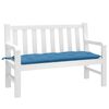 vidaXL Coussin de banc de jardin bleu m&eacute;lang&eacute; 120x50x7 cm tissu