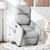 vidaXL Fauteuil de massage inclinable gris nuage tissu