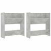vidaXL Armoires &agrave; chaussures murales 2 pcs Gris b&eacute;ton 60x18x60 cm