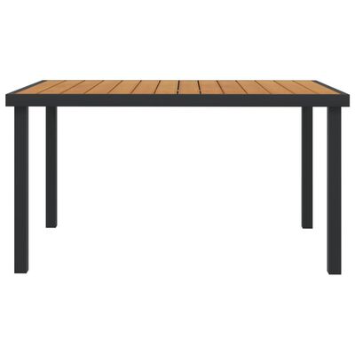 vidaXL Table de jardin Marron 140x90x74 cm Aluminium et WPC