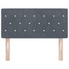 vidaXL T&ecirc;te de lit LED avec t&ecirc;te de lit Gris fonc&eacute; 100 cm Polyester