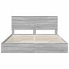 vidaXL Lit de Rangement Gris Sonoma 180 x 200 cm Bois d'ing&eacute;nierie