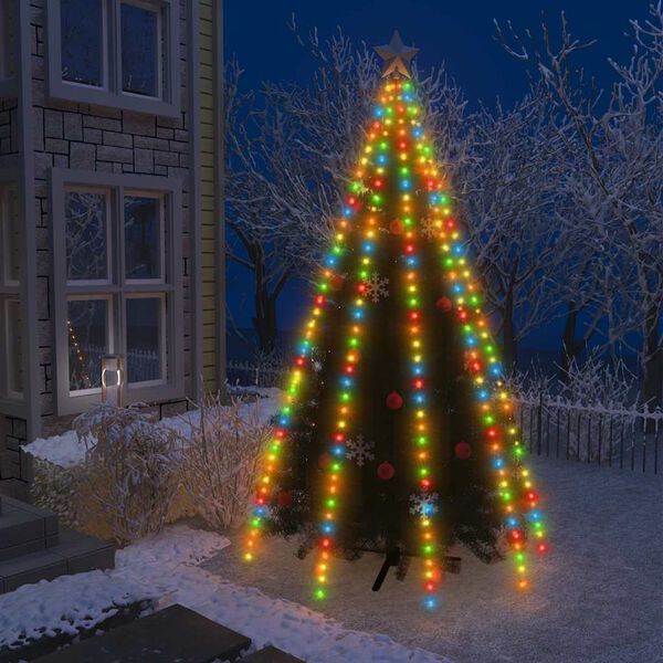 vidaXL Guirlande lumineuse d'arbre de No&euml;l 400 LED color&eacute;es 400 cm