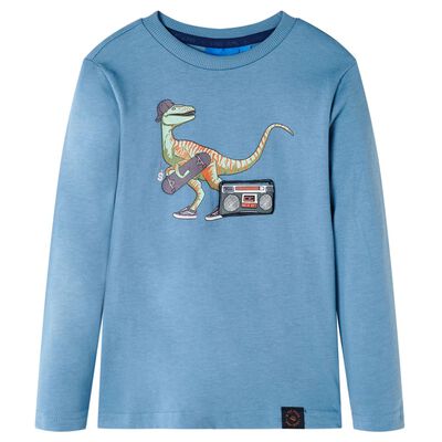 T-shirt enfants à manches longues bleu moyen 128