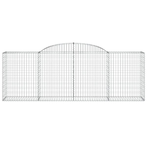vidaXL Paniers &agrave; gabions arqu&eacute;s 6 pcs 300x50x100/120 cm fer galvanis&eacute;