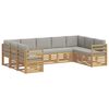 vidaXL Ensemble de canap&eacute;s d'ext&eacute;rieur 9 pc Blanc et gris clair