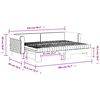vidaXL Lit de jour avec lit gigogne et matelas noir 80x200 cm velours