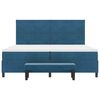 vidaXL Lit &agrave; ressorts avec matelas Bleu fonc&eacute; 200 x 200 cm Velours