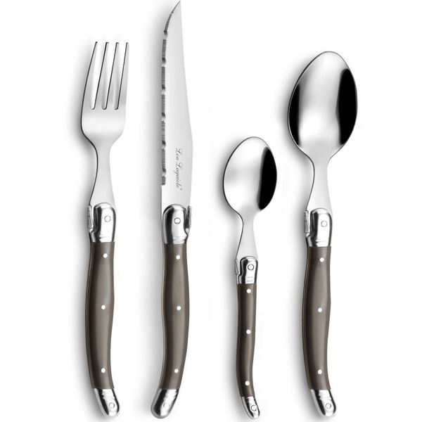 Lou Laguiole Ensemble de coutellerie 24 pcs Tradition Poivre