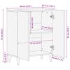 vidaXL Buffet 60x33,5x75 cm bois de manguier massif