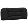 vidaXL Coussin de t&ecirc;te de lit Hvar noir 100 cm similicuir
