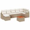 vidaXL Ensemble de canapé de jardin 8 pcs Beige et blanc