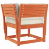 vidaXL Salon de jardin 5 pcs avec coussins cire marron bois pin massif