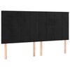 vidaXL Sommier &agrave; lattes de lit et matelas Noir 200x200 cm Velours