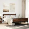 vidaXL Cadre de lit sans matelas ch&ecirc;ne marron 150x200 cm