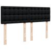 vidaXL Sommier &agrave; lattes de lit avec matelas Noir 160x200 cm Tissu