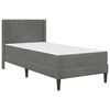vidaXL Cadre de lit avec matelas Gris fonc&eacute; 90 x 190 cm Velours