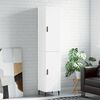 vidaXL Buffet haut Blanc 34,5x34x180 cm Bois d'ing&eacute;nierie