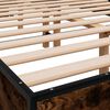 vidaXL Cadre de lit sans matelas ch&ecirc;ne fum&eacute; 120x190 cm