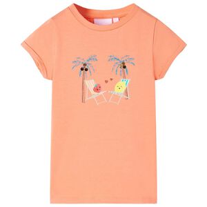 vidaXL T-shirt pour enfants p&ecirc;che 128